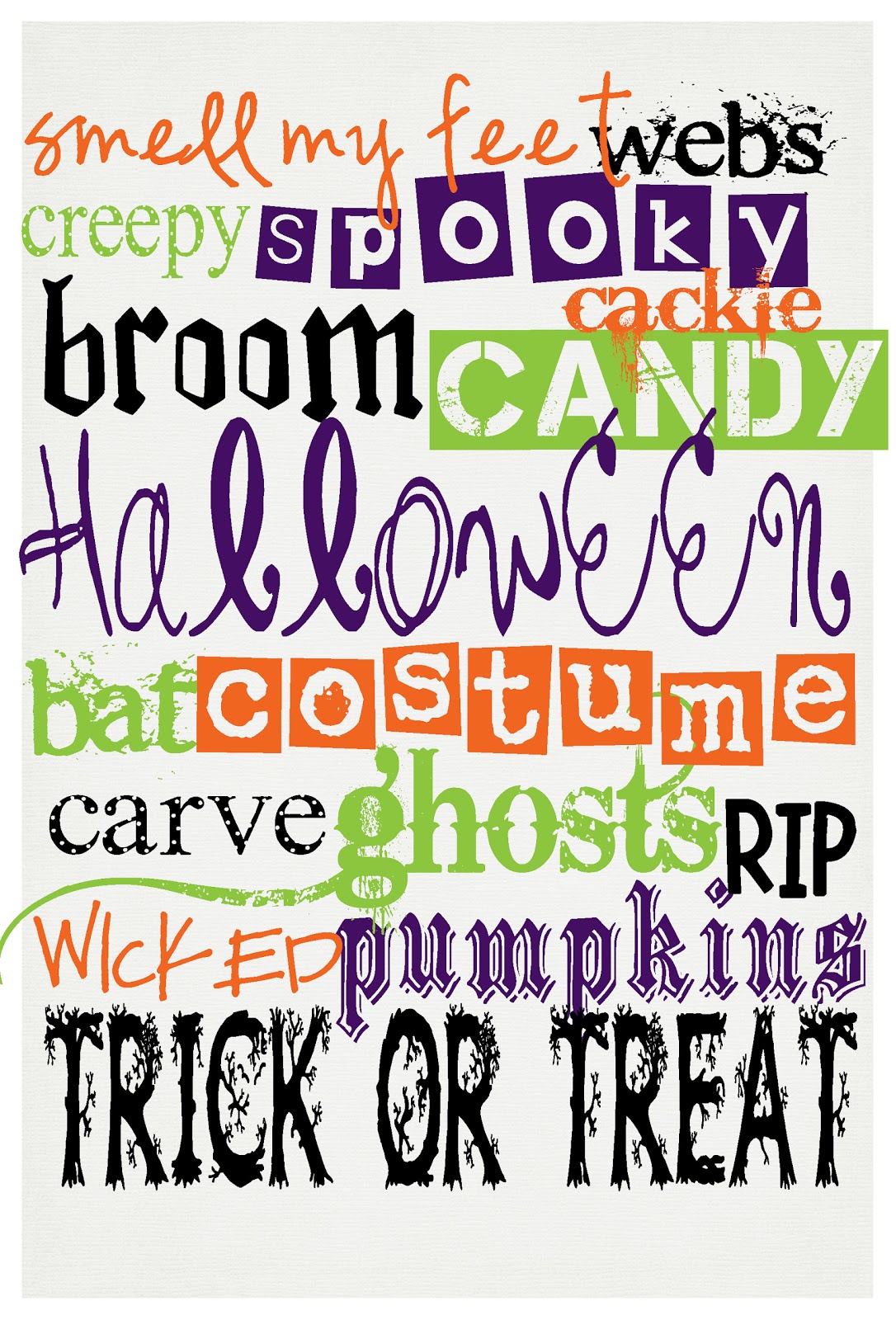 The Funky Letter Boutique FREE Halloween Subway Art Printable The Funky Letter Boutique FREE Halloween Subway Art Printable