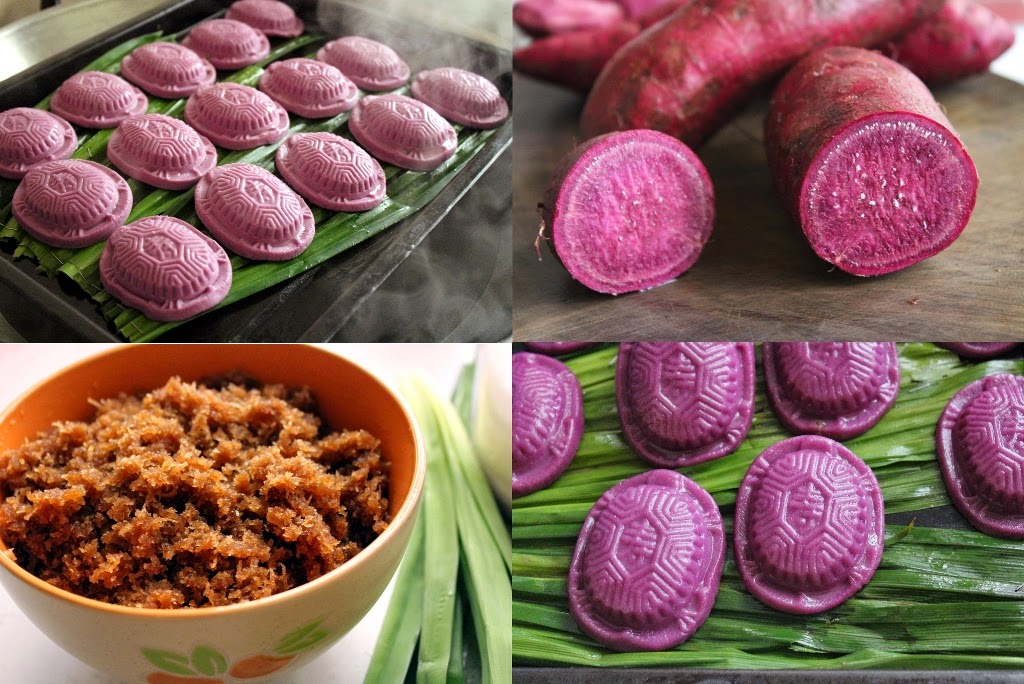 紫薯椰丝红龟糕
