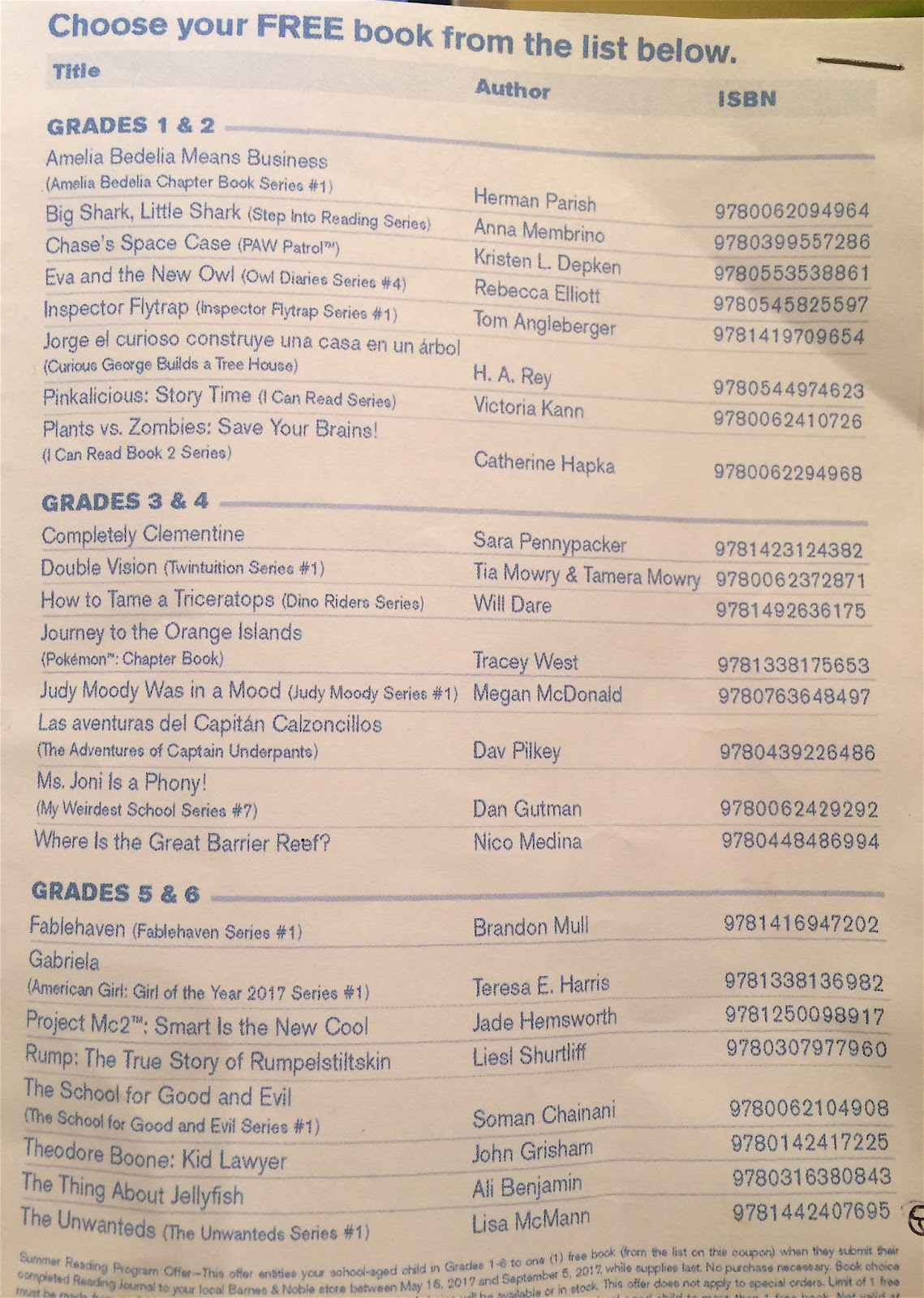 Uncommon Sense Barnes Noble Summer Reading Program Free Book