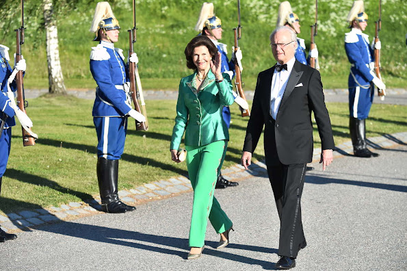 King Carl Gustaf of Sweden and Queen Silvia of Sweden, Prince Carl Philip of Sweden and Sofia Hellqvist, Crown Princess Victoria of Sweden, Prince Daniel of Sweden and Princess Mette-Marit of Norway, Sara Hellqvist and Lina Hellqvist, Marie Hellqvist and Erik Marie Hellqvist, Princess Brigitta of Sweden