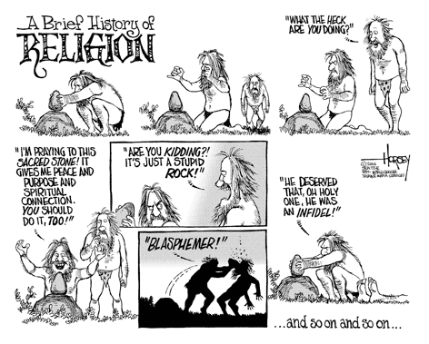 Funny Brief History Religion Cartoon Joke Picture