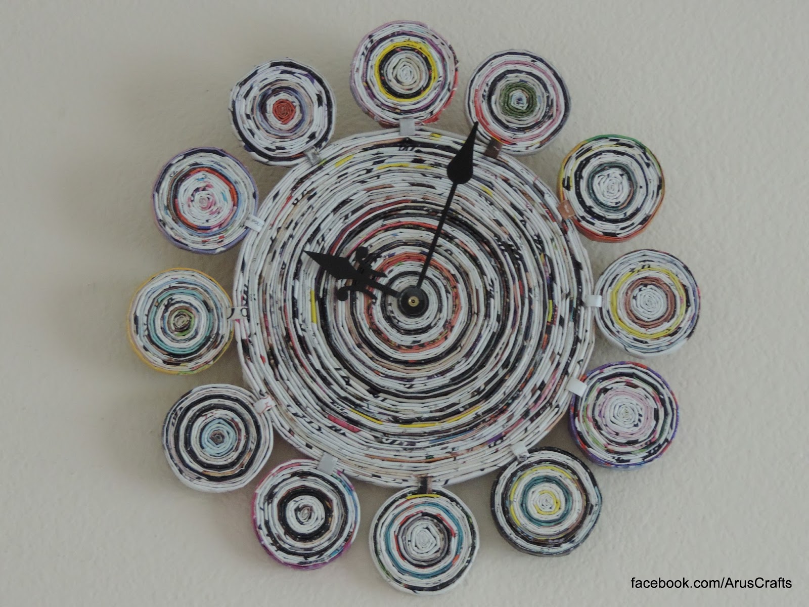 Aru's Crafts Paper Wall Clock