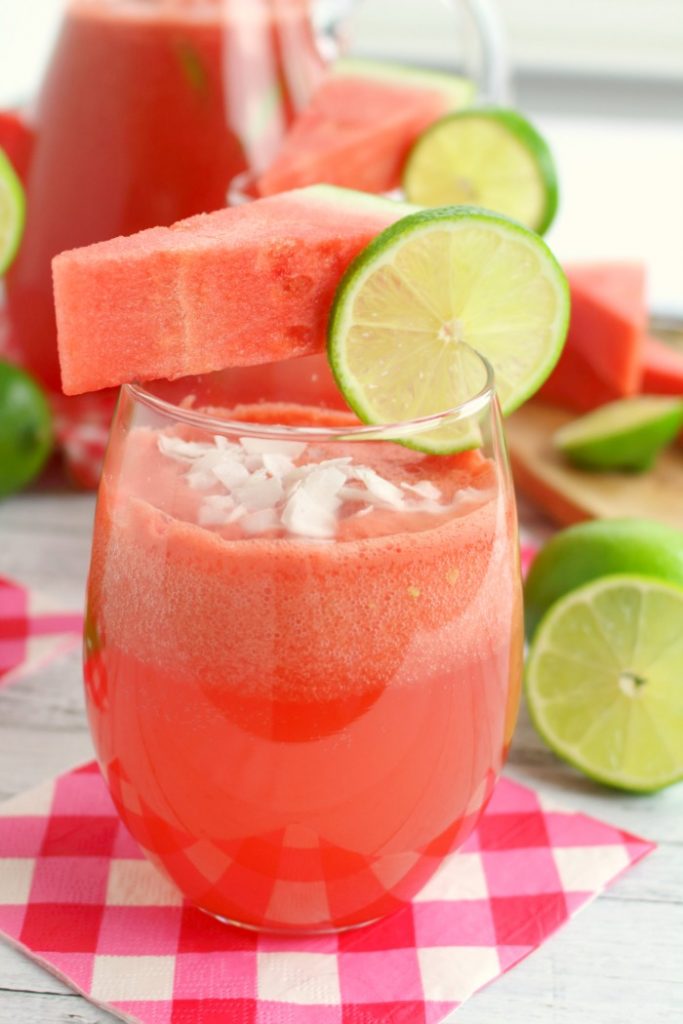 Watermelon Coconut Rum Punch FOOD AND DRINK