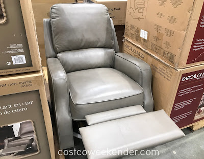 Relax in style on the Synergy Home Furnishings Leather Swivel Glider Recliner