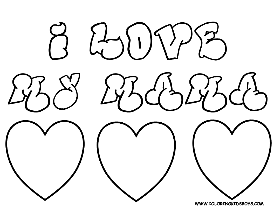 i love mommy coloring pages - photo #49