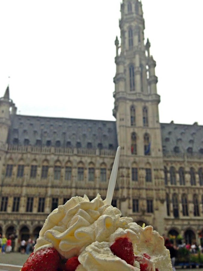 grand-place, bruselas, gofre