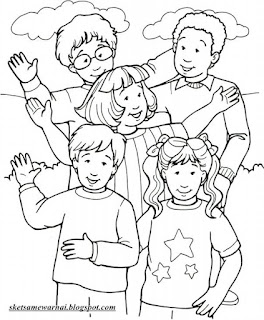 Sketsa Mewarnai Gambar Aktifitas Manusia - Sketsa Mewarnai