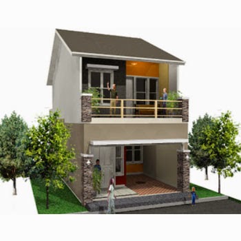 contoh model rumah lantai tingkat 2 minimalis modern