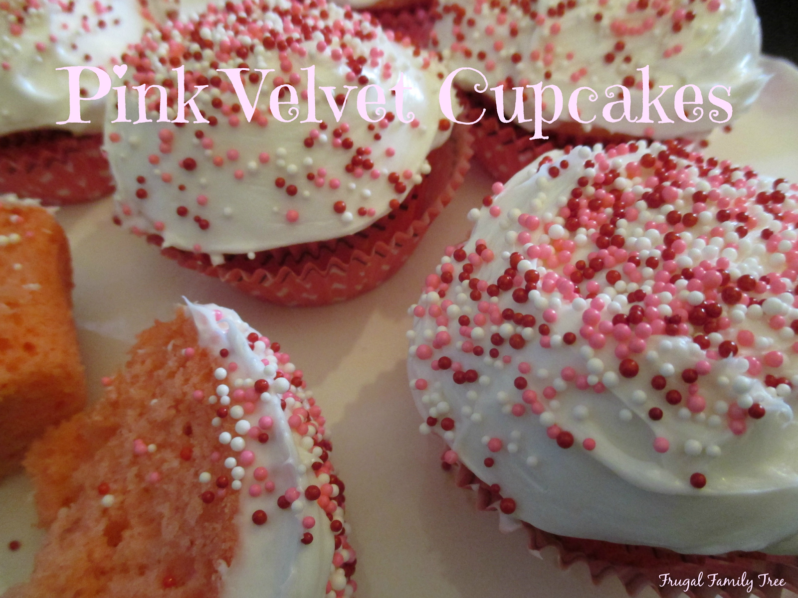 Pink Velvet Cupcakes Recipe Frugal Family Tree