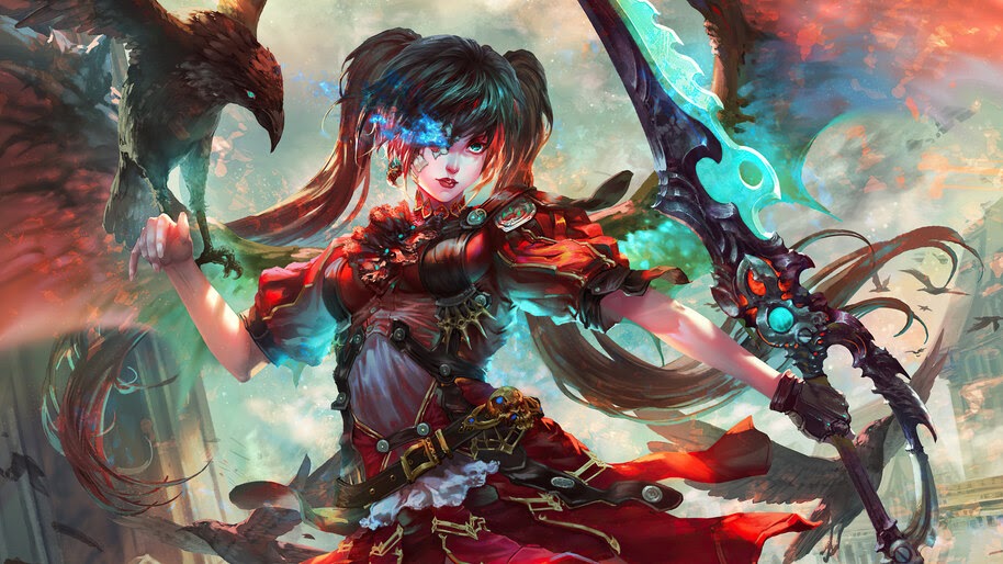 Anime, Girl, Sword, Fantasy, Warrior, 4K, #4.3073