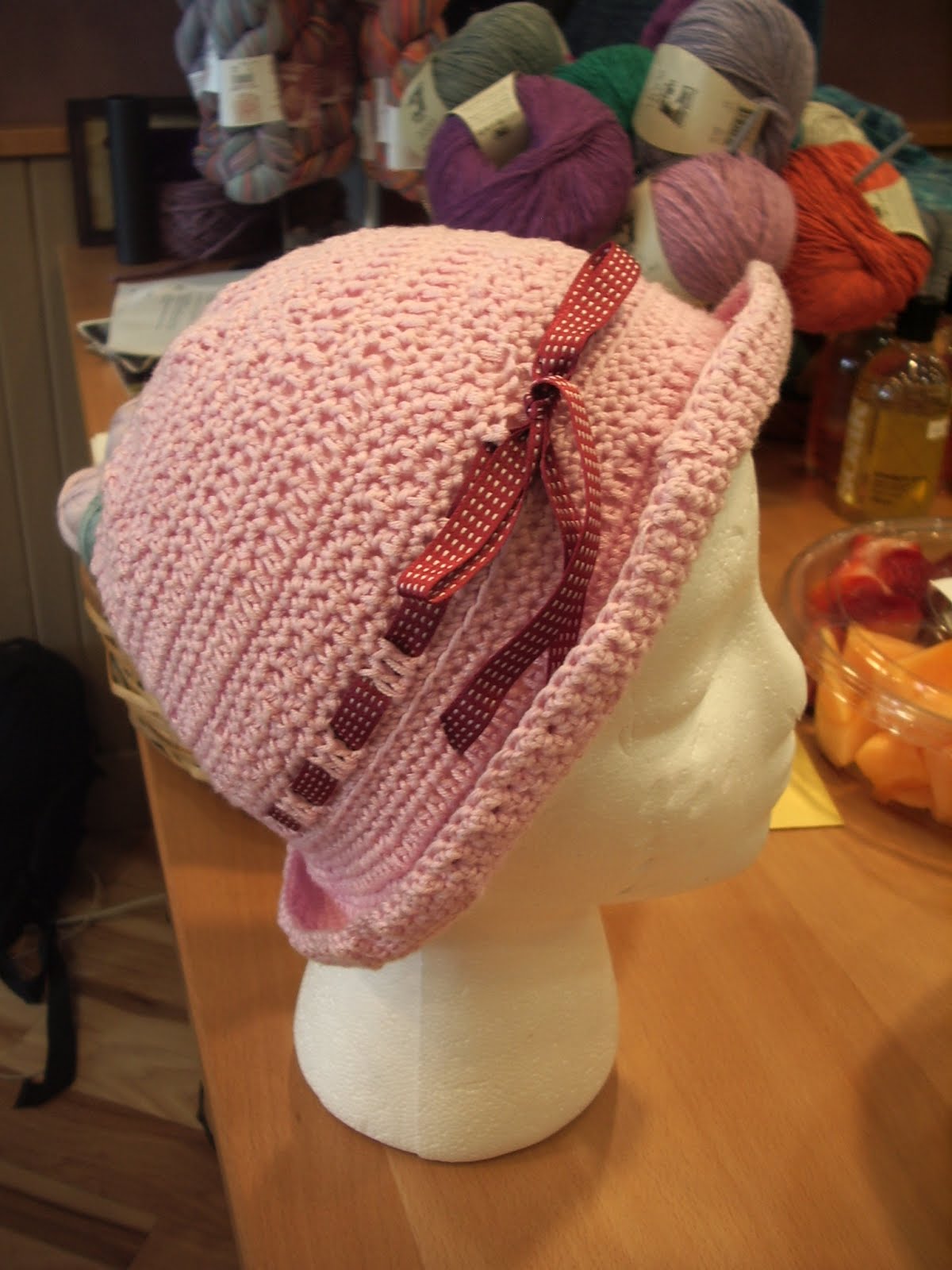 Craftygal's Creations Crochet Hat Pink Cotton