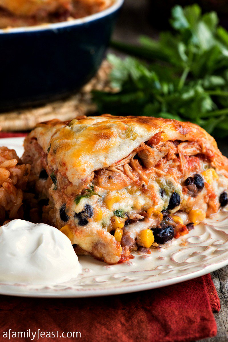 Mexican Lasagna with White Sauce
