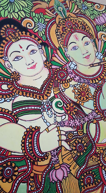 Krishna Kerala mural painting 