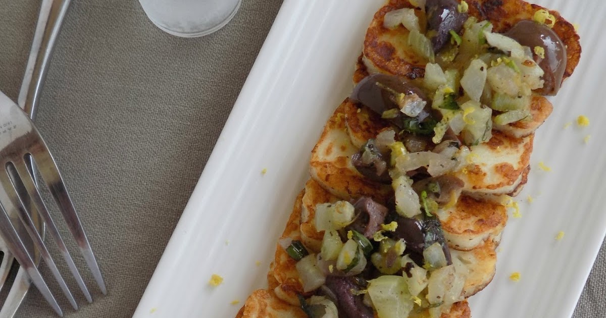 Pepi's kitchen in english Halloumi with Fennel, Olives and Spearmint