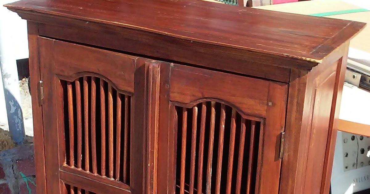 UHURU FURNITURE & COLLECTIBLES SOLD 40" Tall Rustic Asian Teak