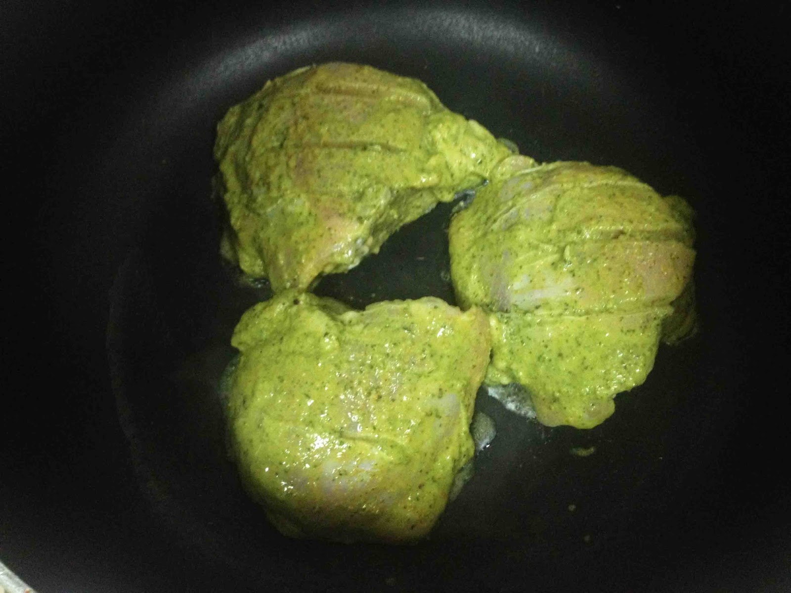 GREEN CHICKEN NO ONION NO GARLIC RECIPES / OIL LESS CHICKEN THIGH RECIPES