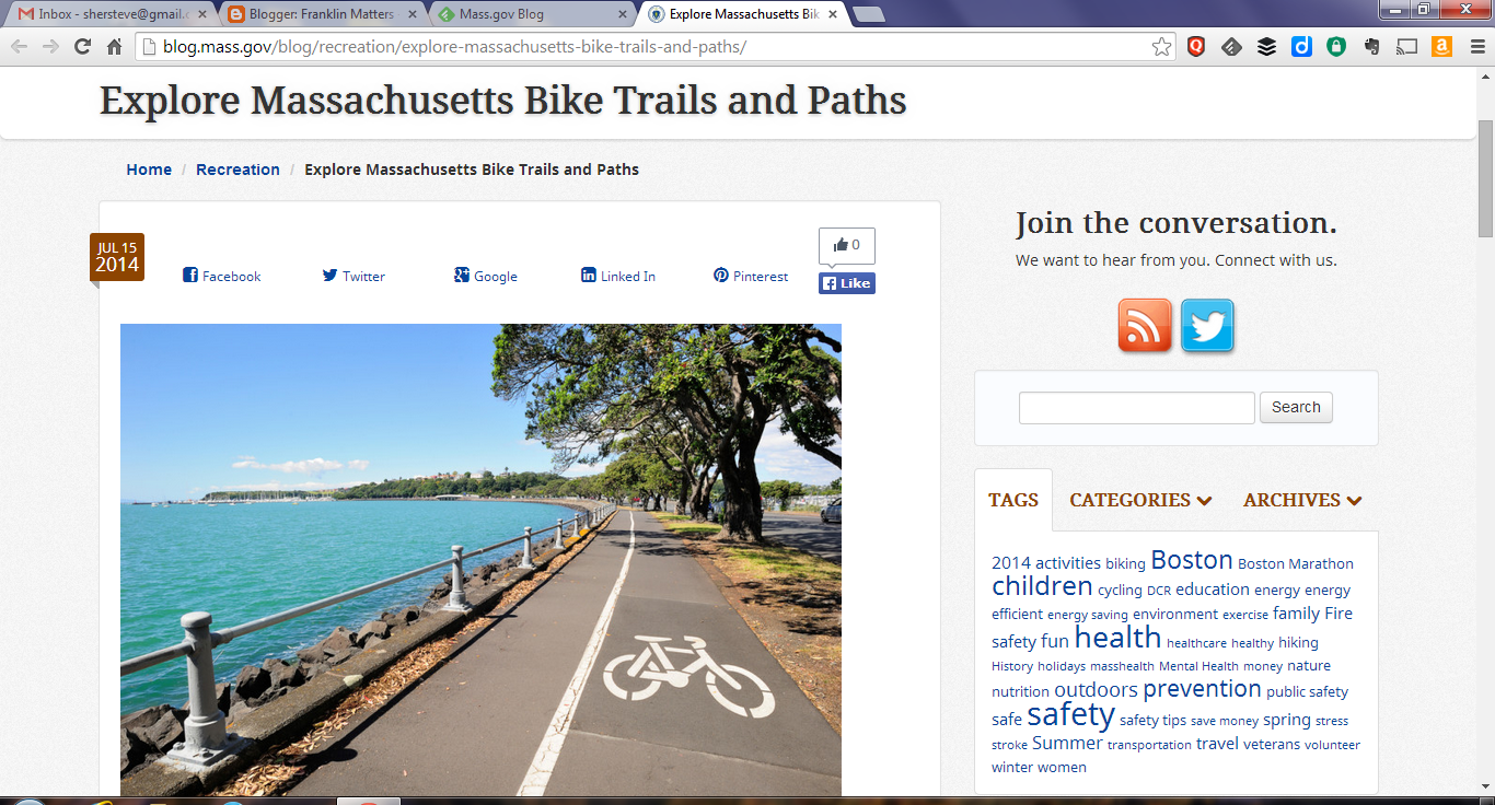 explore MA bike trails and paths