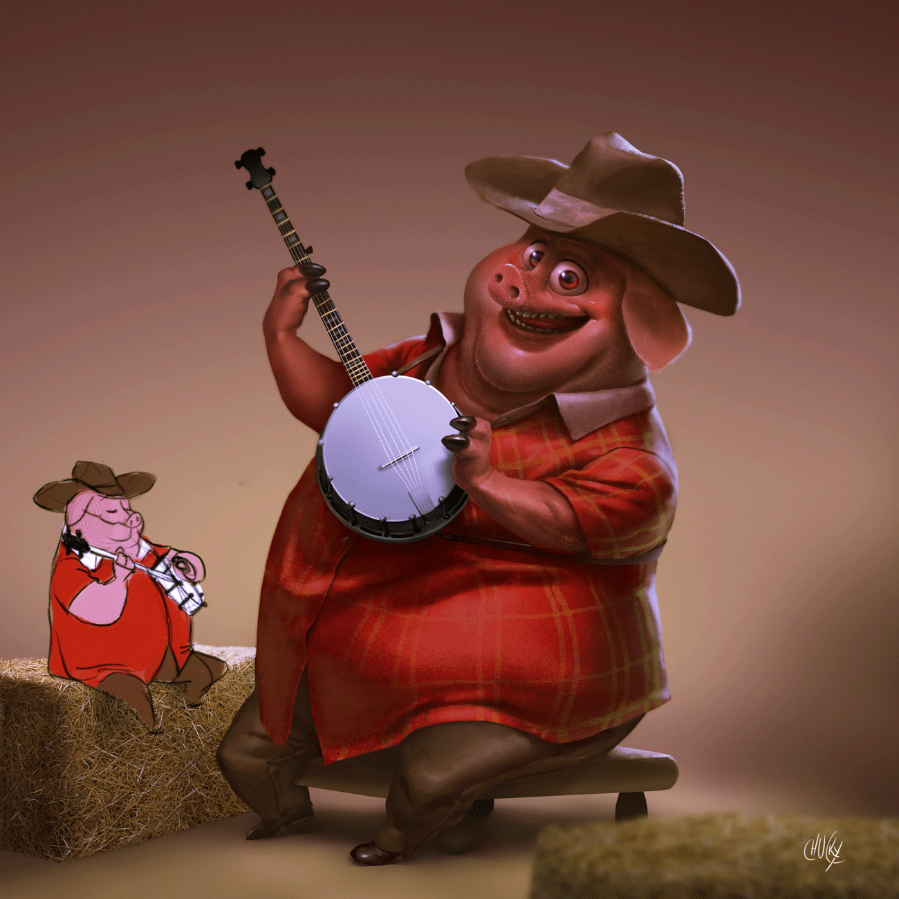 Dueling Banjo Pigs
