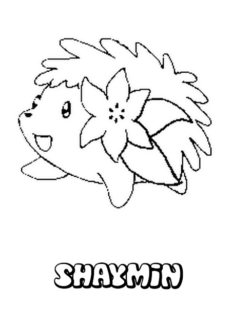 Покемон shaymin раскраска Pokemon shaymin coloring page