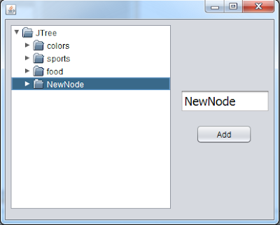 insert new node to jtree using java