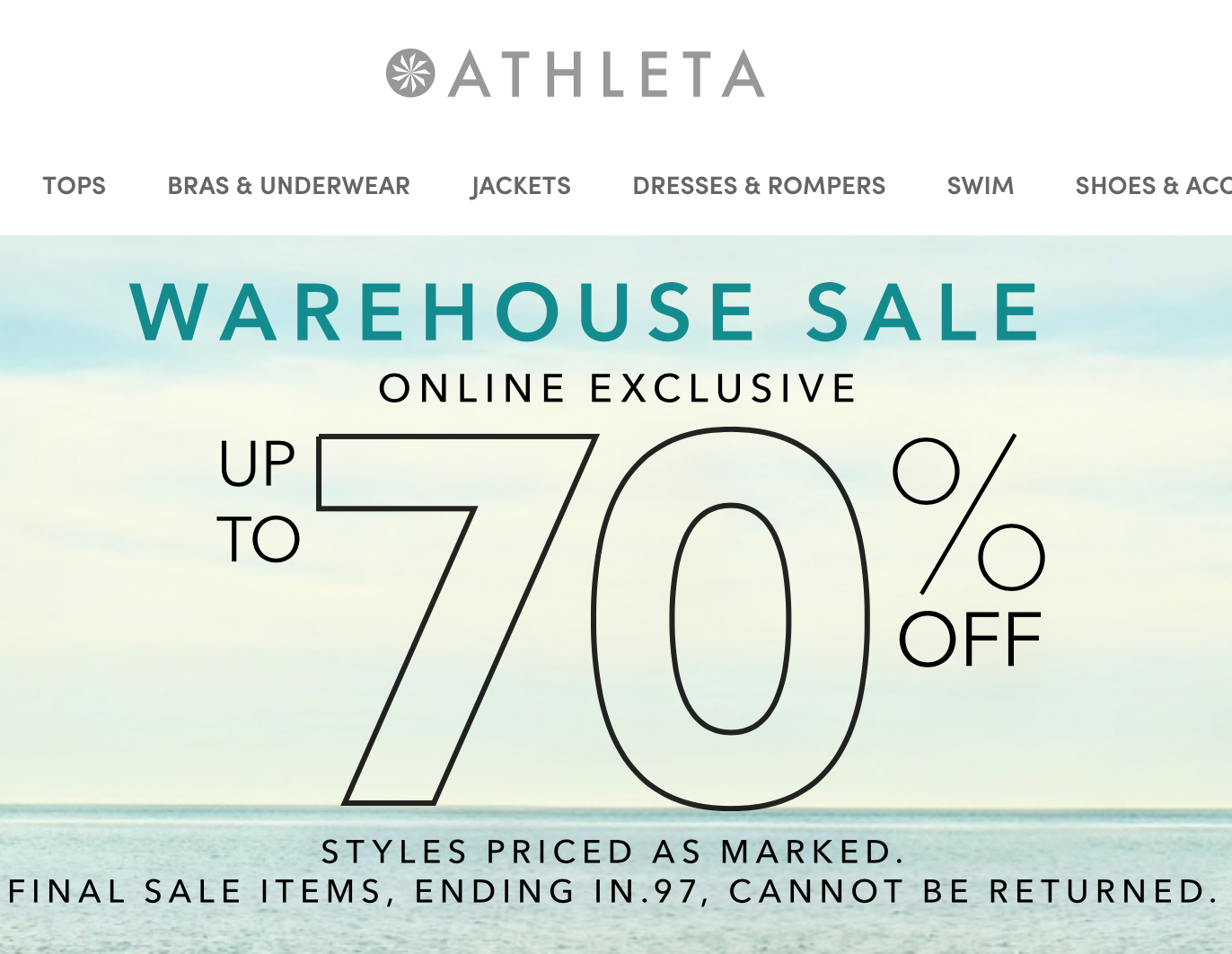First Ever Athleta Warehouse Sale!