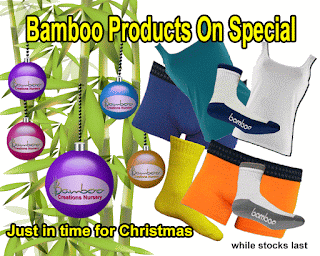 Bamboo creations victoria have socks and products on special for Christmas