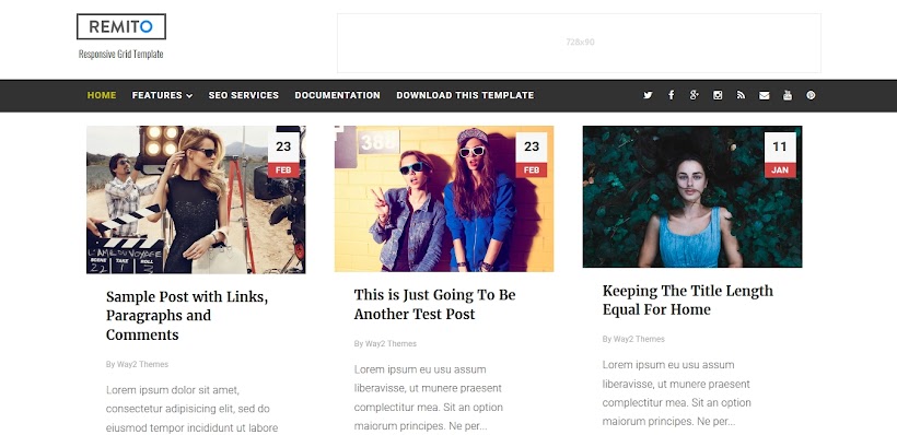 Remito Free Blogger Template