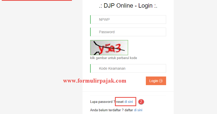 Pajak Go Id Daftar Lupa Email Daftar Ini