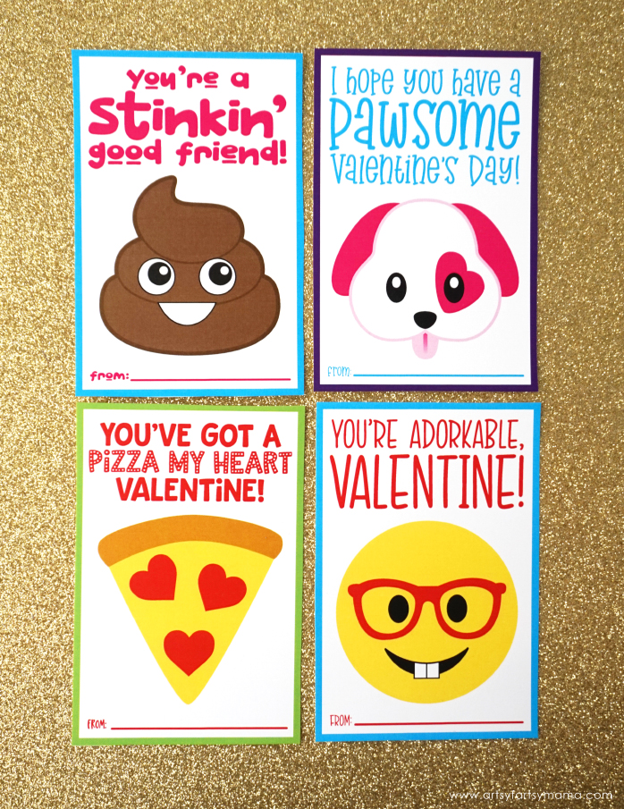 Download and print these Free Printable Emoji Valentines to share with friends or classmates this Valentine's Day!