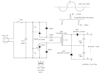Circuit Project:12KV High Voltage Generator