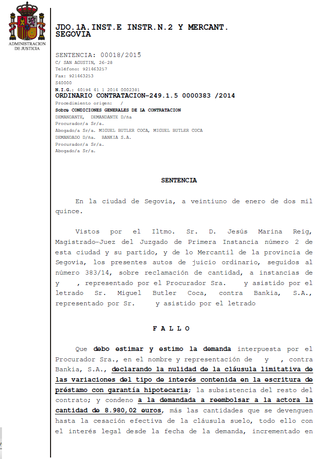Otra sentencia ganada por nuestros abogados colaboradores eliminando la Otra sentencia ganada por nuestros abogados colaboradores eliminando la