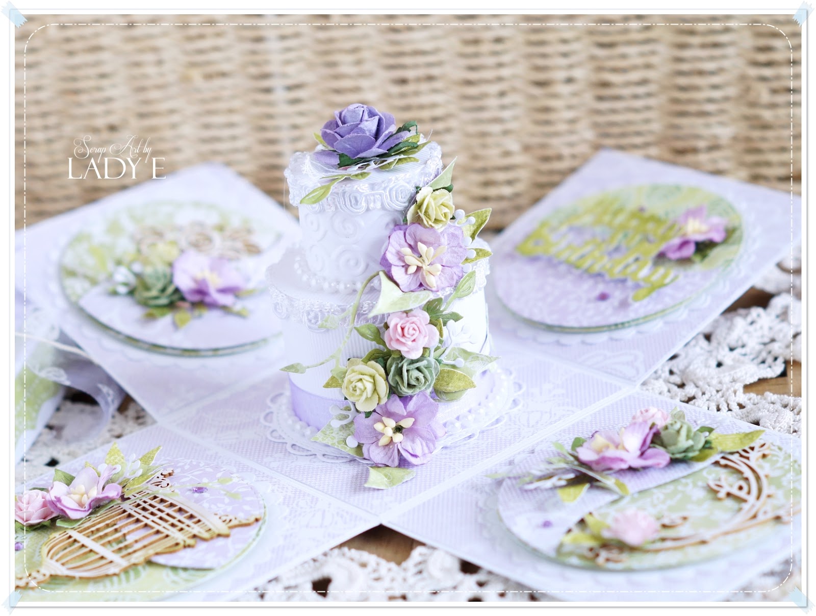 Cake in the Box / Tort w Pudełku Scrap Art by Lady E