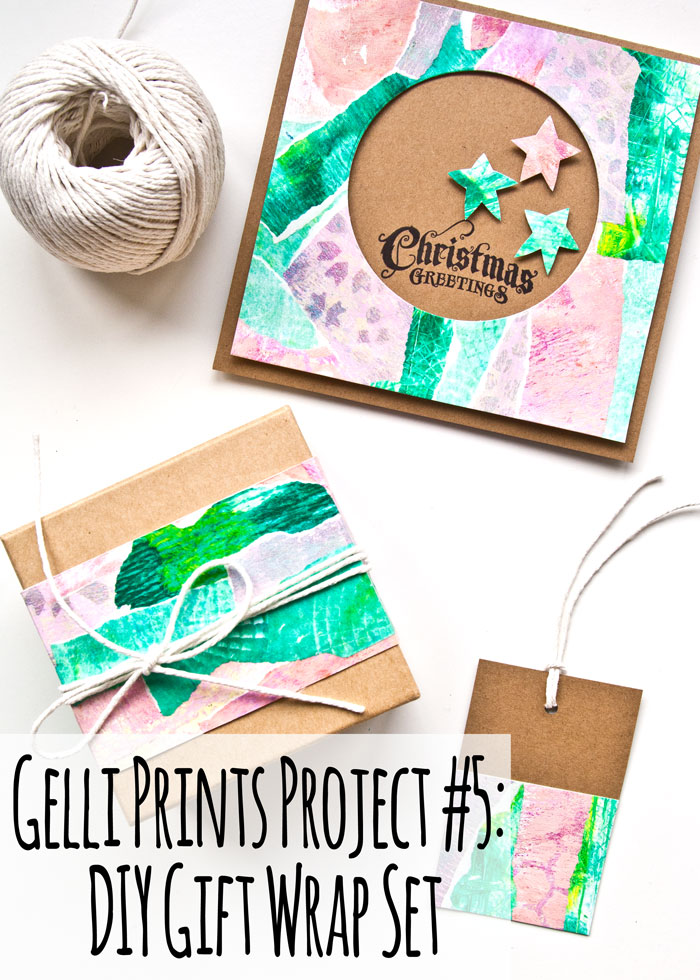 Gelli Prints Project #5: DIY Holiday Season Gift Wrap Set with a video by Kim Dellow Gelli Prints Project #5: DIY Holiday Season Gift Wrap Set with a video by Kim Dellow