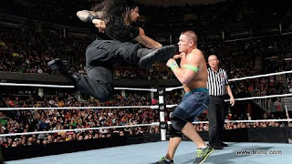 roman reigns and john cena images super star punch