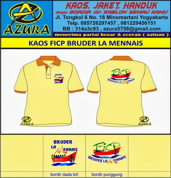 Konveksi Kaos Sablon Tempat  Buat Baju  Polo shirt AZURA 