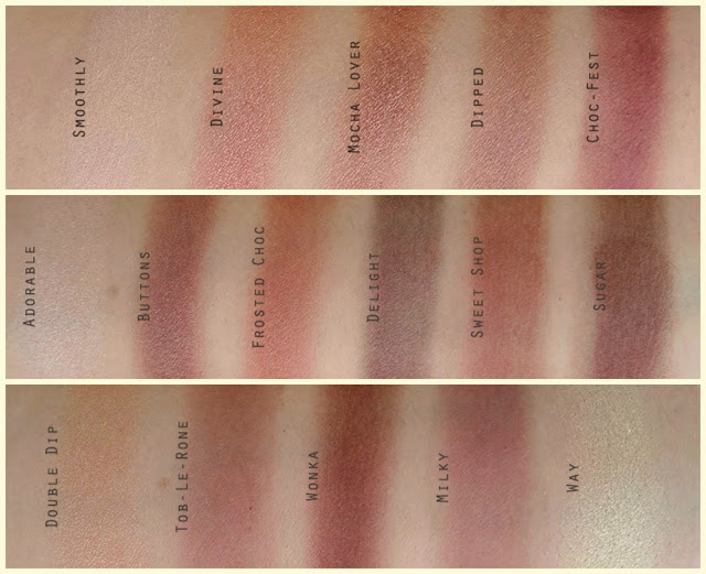 I Heart Makeup Naked Chocolate Eyeshadow Palette Swatches