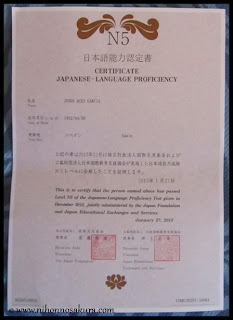 Certificado del Noken (N5).
