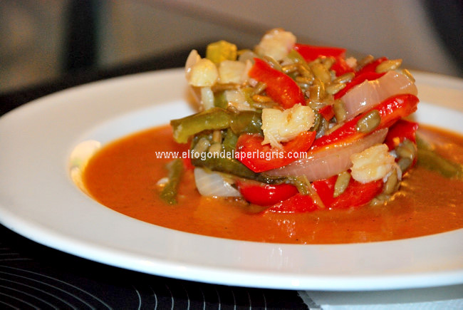Gazpacho tibio de verduras al horno Gazpacho tibio de verduras al horno