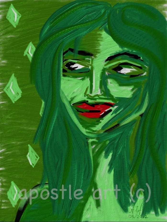 Portrait of the green fairy (work in progress favourite)