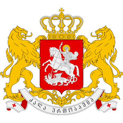 Logo Gambar Lambang Simbol Negara Georgia PNG JPG ukuran 400 px