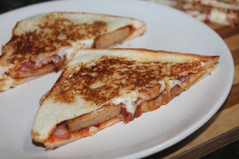 Chicken Salami & Cheese Sandwich Recipe Yummy Tummy