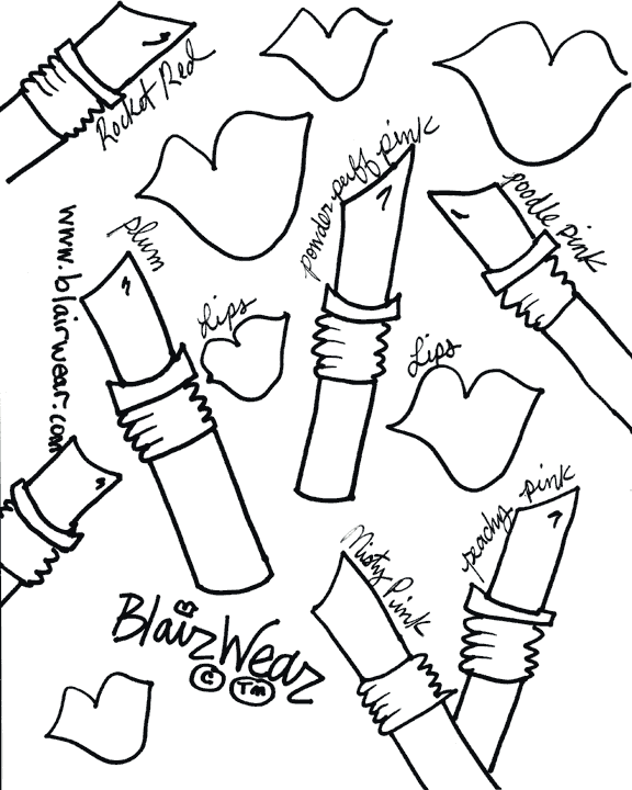 Lipstick Coloring Pages