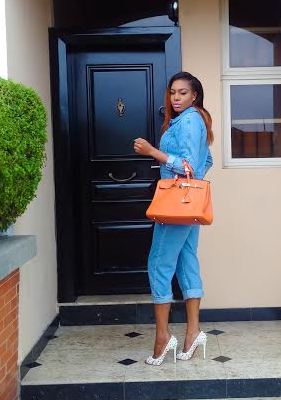 3 Chika Ike flaunts her Hermes Birkin bag