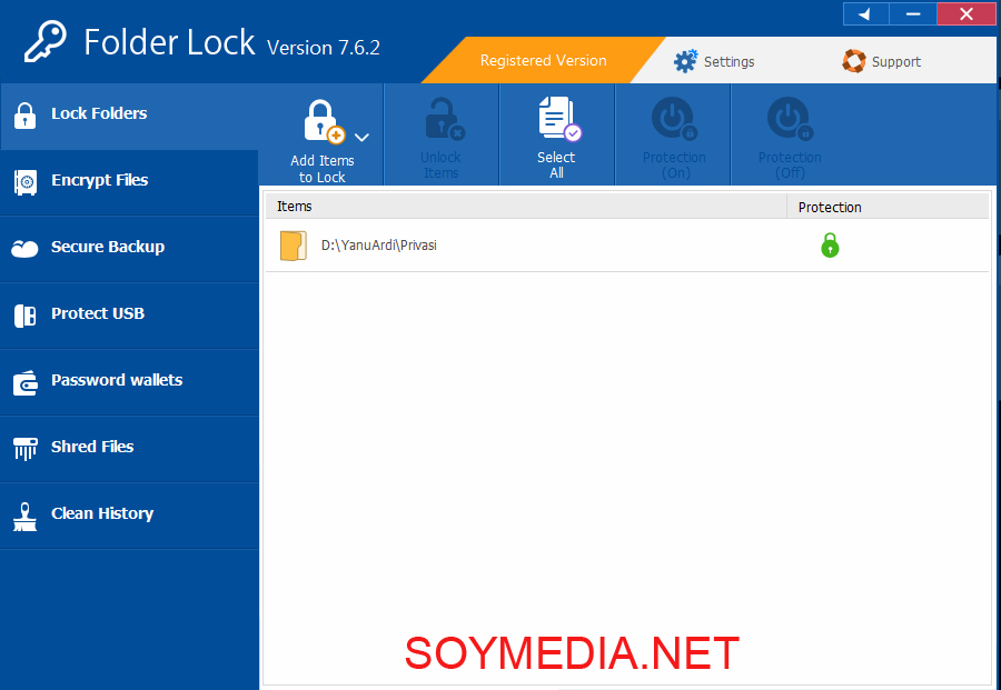 Mengunci file penting dengan folder lock