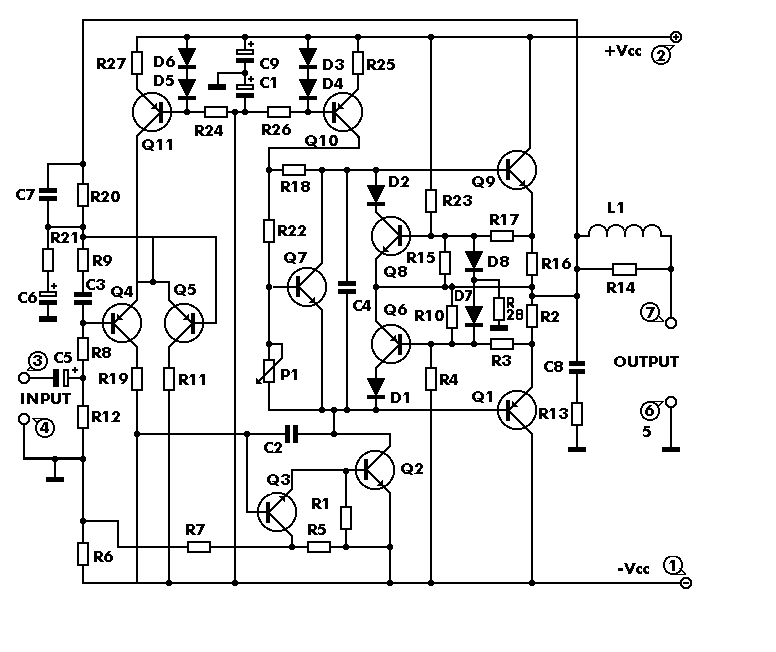 100w With Pcb Power Amplifier Circuit