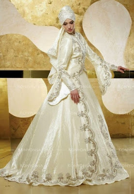 Contoh baju pengantin muslim modern ala timur tengah Contoh baju pengantin muslim modern ala timur tengah