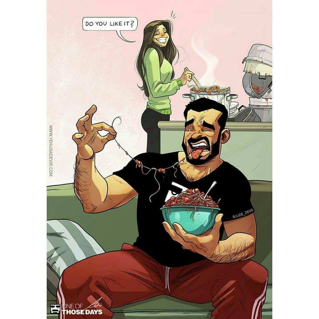 70 Fascinating Illustrations Of A Married Couple's Everyday Life 70 Fascinating Illustrations Of A Married Couple's Everyday Life