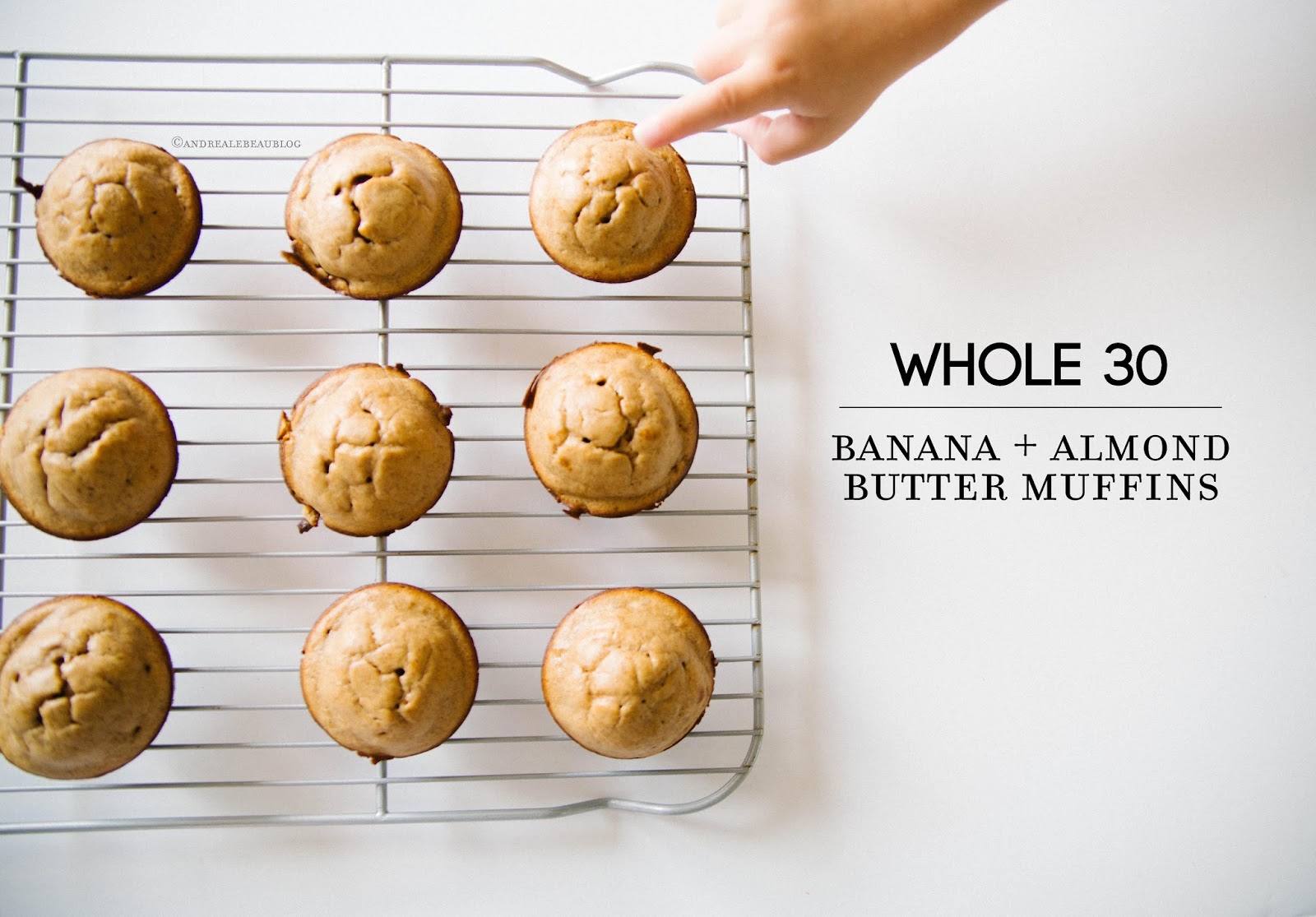 Whole 30 Banana + Almond Butter Muffins andrea lebeau