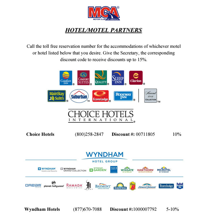 MCA Hotel & Motel Discounts