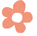 小さな花のイラスト「パステル・オレンジ」